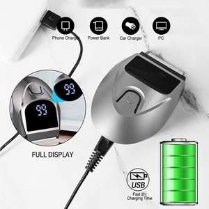 Kit de tondeuse à cheveux électrique sans fil rechargeable 4-en-1 étanche avec 2 têtes de coupe pour hommes - Product Image 5