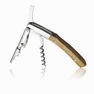 Couteau de Sommelier <span class=keywords><strong>Laguiole</strong></span> Écologique en Acier Inoxydable, <span class=keywords><strong>Tire</strong></span>-<span class=keywords><strong>Bouchon</strong></span> avec Lame de 4,5 cm, Fonctionnement Manuel - Product Image 3