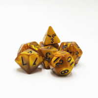 Jeu de dés colorés pour jeux de numéros, dés polyédriques en résine, dés en acrylique