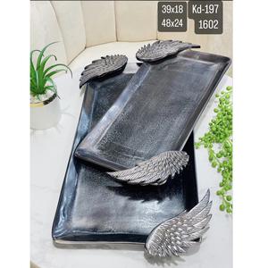 Bandeja de oro para servir de aluminio fundido de alta calidad, vajilla para el hogar y la cocina, bandeja de Chocolate, bandeja decorativa para servir de Ramadán - Product Image 6