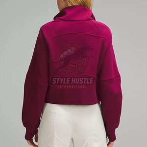 Sweat-shirts à demi-zip pour femmes, style tendance, chauds et décontractés pour l'hiver, séchage rapide, confortables - Product Image 2