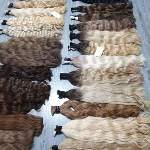 Extensiones de Cabello Humano Virgen Remy 100% Sin Procesar de Alta Calidad, Estilo Ondulado, Doble Trama a Máquina, 8-32 Pulgadas, Todos los Colores, Vietnam - Product Image 1