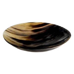 Tazón de Servir Pulido de Cuerno de Búfalo Natural con Borde Metálico y Cuchara, Apto para Microondas, Precio de Fábrica Crescent Crafts en India - Product Image 1