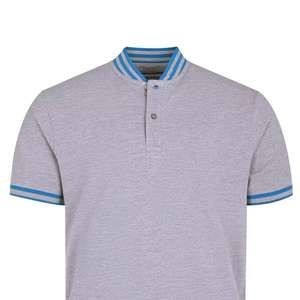 Polo de hombre de alta calidad con paneles superiores europeos y americanos al por mayor de talla grande negro personalizable holgado sólido - Product Image 5