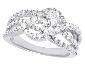 Anillo de plata de ley S925 de moda para mujer con moissanita redonda diamante boda compromiso joyería regalos - Product Image 3