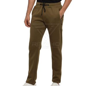 กางเกงขายาวผ้าฝ้าย100% สำหรับผู้ชายกางเกงลำลองทรงตรงสำหรับผู้ใหญ่บริการออกแบบโลโก้ได้ตามต้องการ - Product Image 2