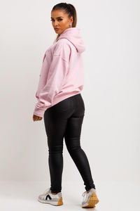 Impresión personalizada Mujeres Sudaderas con capucha de gran tamaño 100% Material de algodón Ligero Transpirable Impresión de logotipo personalizado - Product Image 6