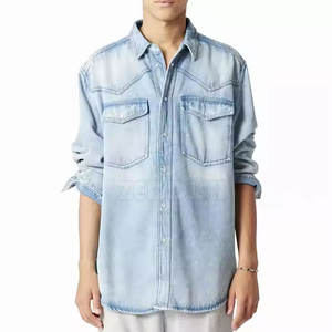 New Style <b>Men's</b> <b>Jeans</b> <b>Shirts</b> 2025 Winter <b>Men's</b> Casual <b>Jeans</b> <b>Shirt</b> <b>for</b> sale Plus Size Cotton - Product Image 4