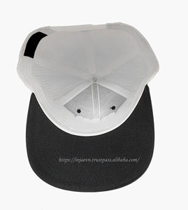 Sombreros de camionero con forma de moda de 6 paneles de alta calidad de malla negra/blanca lisa, gorras deportivas con logotipo personalizado, gorras de moda de Vietnam - Product Image 6