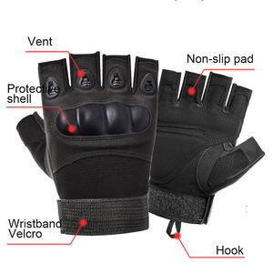 Gants de moto pour hommes et femmes, de haute qualité, demi-doigts, antidérapants, respirants, pour l'entraînement en plein air en hiver, sans impact - Product Image 2