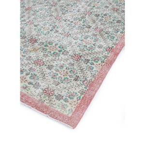 Tapis en laine noué à la main vintage ivoire, grand format, motif floral abstrait rectangulaire pour salon ou couloir - Pae-2064 - Product Image 2