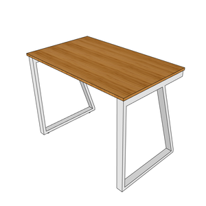 BFTB2001 Trapez Bamboo II 100x60cm Simple Minimalist Office <b>Desk</b> <b>Foldable</b> Wooden Computer <b>Desk</b> with Assembled Iron Legs - Product Image 6