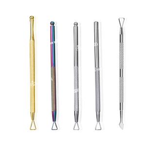 Empujador de cutículas de uñas de acero inoxidable de alta calidad profesional al por mayor HERRAMIENTA DE MANICURA con logotipo personalizado - Product Image 3