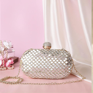 Bolsos de mano Vintage de latón en relieve hechos a mano con bordado de lona, bolsos de mano para mujer, Mini bolsos para mujer a precio de fábrica al por mayor - Product Image 6