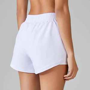2025 nuevo 2 uds traje de Yoga ropa deportiva para mujer Pantalones cortos de Trasero de melocotón trajes de entrenamiento ropa de mujer Pantalones cortos de cintura alta gimnasio Fitness desgaste traje - Product Image 5