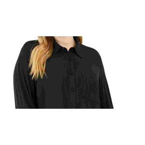 Top in Popeline Nero Taglia 1X Plus Size da Donna Michael Kors con Bottoni a Pois Svizzero in Viscosa - Product Image 2