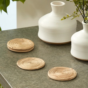 ถาดรองแก้วหวายอ้อยชุดธรรมชาติ4ชิ้นผลิตภัณฑ์ที่เป็นมิตรต่อสิ่งแวดล้อมทำจากของตกแต่งโต๊ะในเวียดนามขายส่ง - Product Image 4