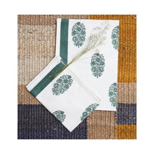 Paño de Cocina Multiusos Personalizado de Algodón Bordado con Estampado a Bloques en Color Azul, 45x65cm, para el Hogar y la Cocina, 2026 - Product Image 1