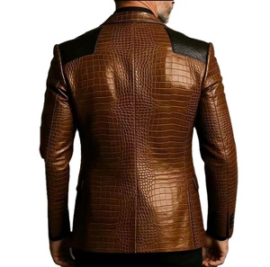 <b>crocodile</b> effect genuine <b>leather</b> <b>jacket</b> buy australian italian fashion <b>jacket</b> online - Product Image 2