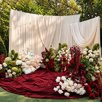 Fleurs artificielles personnalisées faites à la main, accessoires de décoration de mariage sur mesure, solution tout-en-un pour la scène de mariage