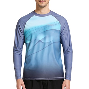 Vente en gros de rashguards de compression à manches longues, respirants, anti-UV, à séchage rapide, avec impression personnalisée de haute qualité, service OEM - Product Image 1