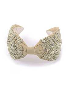 Bandeau de cheveux brodé de perles de haute qualité, accessoire élégant fait à la main pour les filles à prix avantageux - Product Image 1