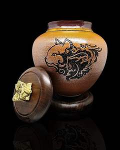 Commémoratifs de crémation Urnes en métal Conteneur d'inhumation Récipient commémoratif de crémation Pot de pot Urnes en métal Urnes funéraires Grande taille - Product Image 4