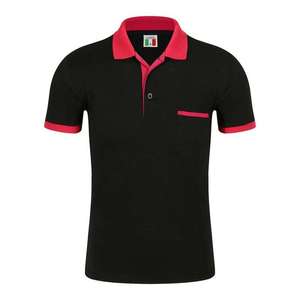 T-shirt de golf à manches courtes grande taille pour hommes 100% tissu tricoté en coton séchage rapide anti-boulochage respirant écologique Logo personnalisé - Product Image 1