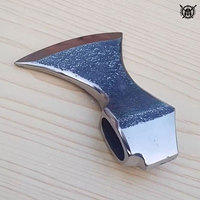 Cabeza de Hacha Vikinga de Acero con Alto Contenido de Carbono, Estilo Gotland, Industrial, Personalizable, para Acampar al Aire Libre, con Logotipo Personalizado, Filo de Corte de 16 cm, TV
