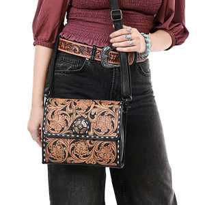Bolso de Hombro de Cuero Vacuno Estilo Bohemio Occidental con Detalle de Borlas, Tendencia Nueva, Precio de Mayoreo - Product Image 3