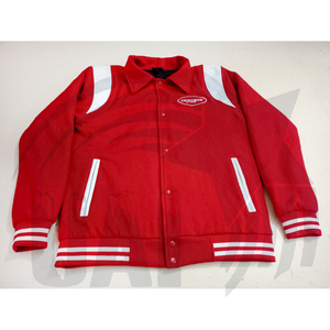 Chaqueta bomber bordada de chenilla de lana con logotipo personalizado para hombre, diseño universitario en blanco de alta calidad, relleno de algodón transpirable para invierno - Product Image 1