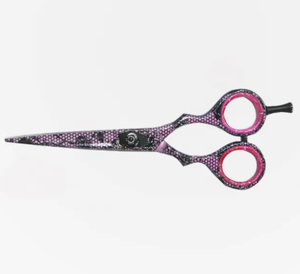 กรรไกรตัดผมสแตนเลสเยอรมันเคลือบกระดาษขนมขบเคี้ยวพร้อมสกรูปรับได้ - Product Image 5