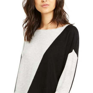 INC International Concepts Maglione color block grigio da donna taglia grande - Product Image 3