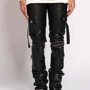 Pantalon Homme en Cuir Non Tissé Empilé Léger Casual Sur Mesure Imperméable Coupe-Vent Vêtement d'Extérieur Hiver - Product Image 6