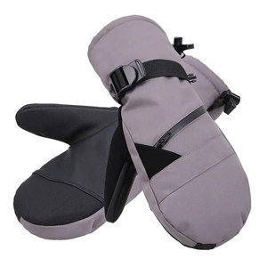 Moufles en cuir avec logo personnalisé Gants de ski pour la neige Mitaines antidérapantes imperméables pour l'hiver à vendre - Product Image 2