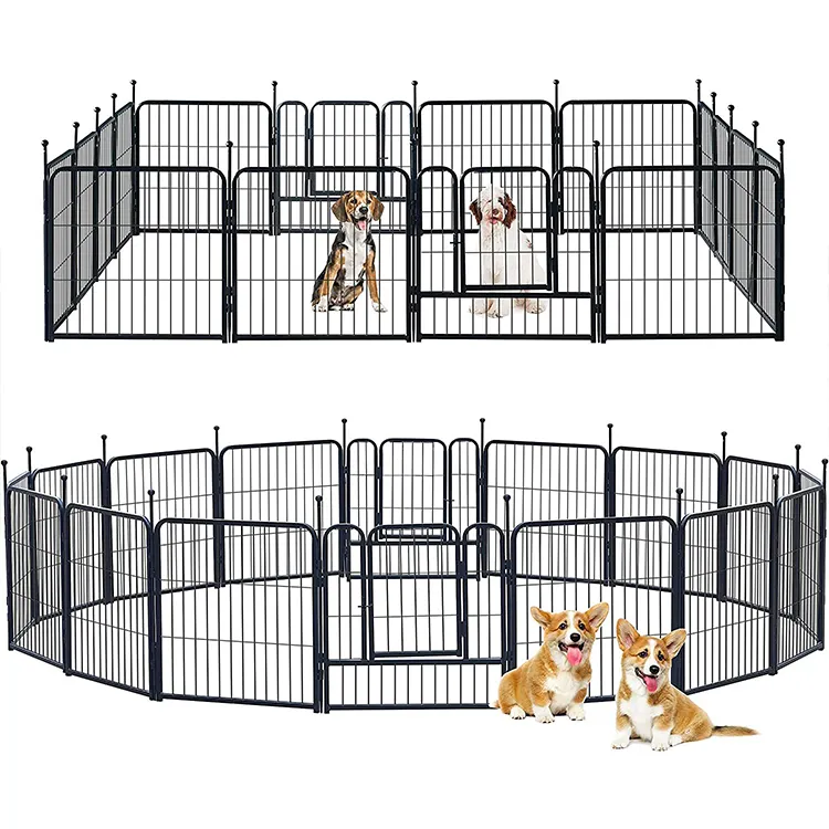 Hızlı teslimat açık ağır katlanmış büyük köpek kafesi kulübesi