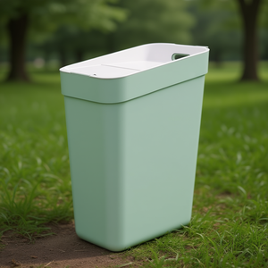 Ready Waste <b>Bin</b> 30L Green With <b>Lid</b> For Kitchen Bathroom Use - Product Image 3