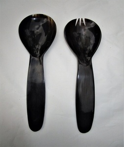Cuillère en corne de buffle de qualité supérieure, ustensiles de cuisine faits à la main, cuillères en corne enrichies d'agate pour la cuisine par f s i - Product Image 3