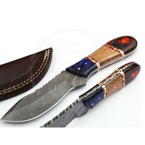 Cuchillo de caza de acero de Damasco personalizable de la mejor tendencia en estilo de cuchillos japoneses cuchillo de caza para acampar al aire libre al por mayor - Product Image 1