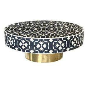 Mesas de centro con incrustaciones de madreperla y hueso hechas a mano para interiores de lujo, mesa de centro con incrustaciones de fregona y hueso completamente personalizada - Product Image 3