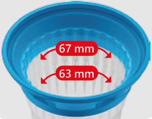 Proveedor de Taiwán OEM ODM Taza de extracción de filtro de aceite manual PE azul y PP blanco translúcido - Product Image 2