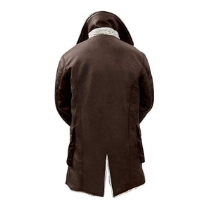 Manteaux en peau de mouton en cuir robuste de haute qualité, col montant en fausse fourrure, design personnalisé, blouson bombardier respirant et coupe-vent unisexe - Product Image 2