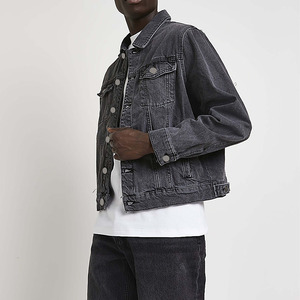 Veste en jean pour homme 100% Vente en gros sur mesure Veste en jean coupe-vent de couleur et de taille personnalisées pour homme - Product Image 4