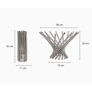 Corbeille à fruits pliable moderne en acier inoxydable, grande corbeille décorative pour table, support de rangement de cuisine - Product Image 2