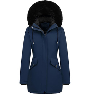 Chaqueta acolchada holgada de invierno para mujer con cuello alto y capucha, de secado rápido, transpirable, estilo urbano. - Product Image 1