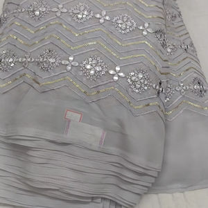 fox Georgette <b>embroidery</b> work fabric make to fancy dress <b>material</b> - Product Image 4