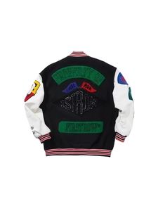 แจ็กเก็ตเบสบอลทีมตัวแทนวินเทจของผู้ชายเสื้อแจ็กเก็ตสไตล์สตรีทแวร์ขายดี - Product Image 2