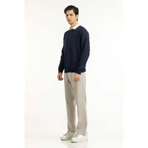 Sweat-shirt tricoté coupe classique, pull décontracté, doux et respirant, manches longues, logo personnalisé, OEM ODM, vêtements à marque privée - Product Image 3