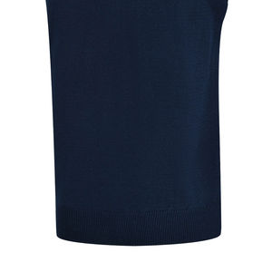 High Quality 100% Cotton Navy Plain V-Neck Sleeveless <b>Sweater</b> Customizable Winter Outfit-Breathable Anti-Wrinkle - Product Image 6