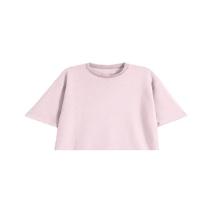 เสื้อยืดแขนสั้นคอกลมไซส์ใหญ่สำหรับผู้หญิง ผ้าฝ้ายออร์แกนิค 100% ระบายอากาศได้ดี เป็นมิตรกับสิ่งแวดล้อม สีชมพู สไตล์ลำลอง - Product Image 2